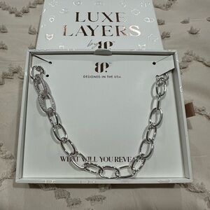 Bomb Party Silver Chain Link Necklace (Brand New in Original Box)